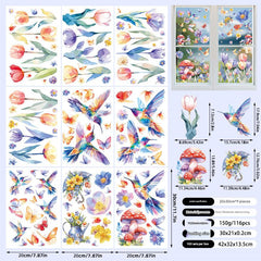 Spring floral window sticker design 9
