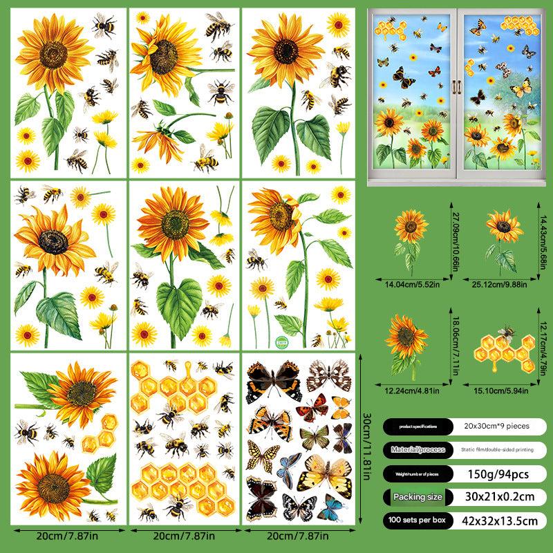 Spring floral window sticker design 1