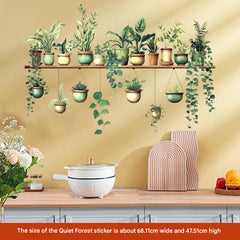 different designs of plant wall decals