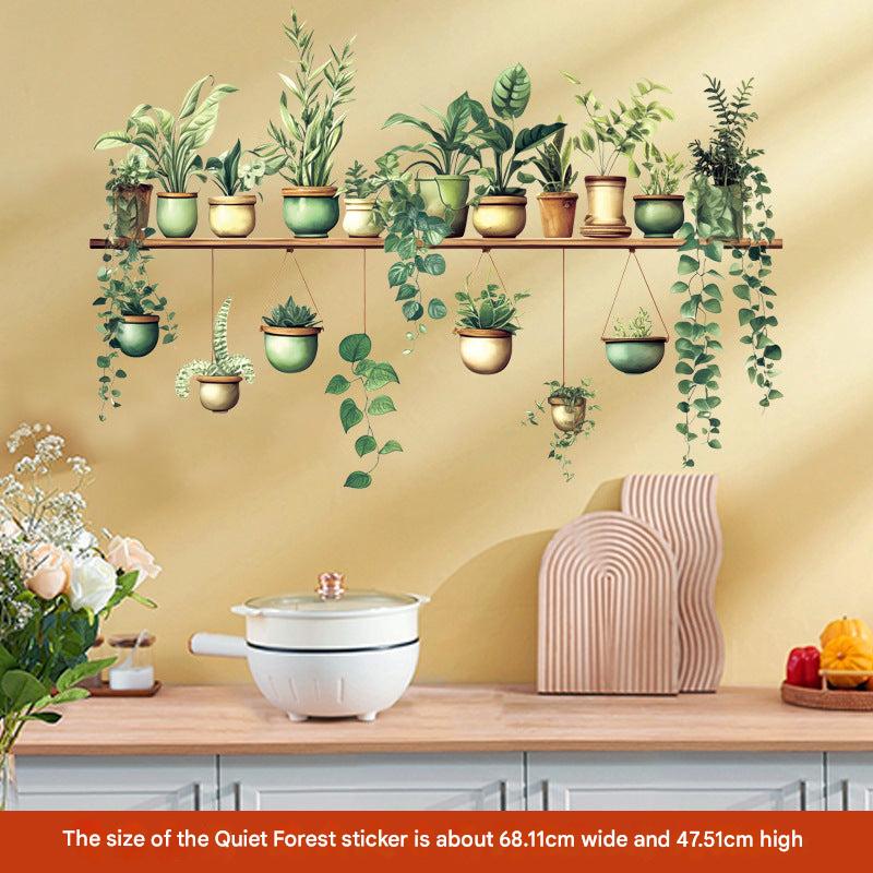 different designs of plant wall decals