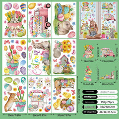 Easter window cling colourful design 3