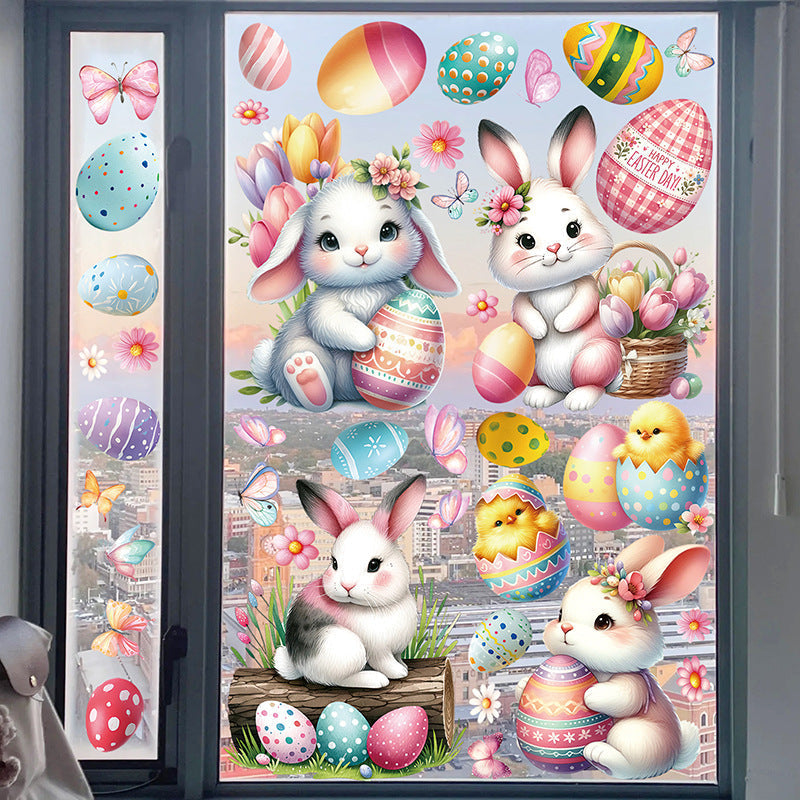 Easter window cling colourful design 3
