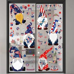 patriotic gnome sticker with USA flag design