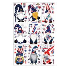 cheerful gnome static cling decoration display