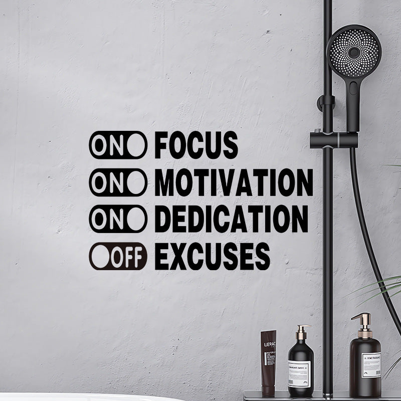 FOCUS MOTIVATION wall sticker applied in bedroom decor