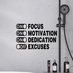 FOCUS MOTIVATION wall sticker applied in bedroom decor