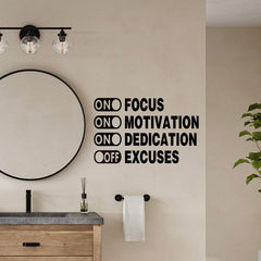 Creative wall art sticker with positive affirmations
