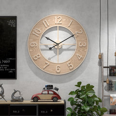 Creative design of wooden wall clock for home decor