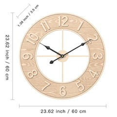 Lightweight wooden clock ideal for easy installation