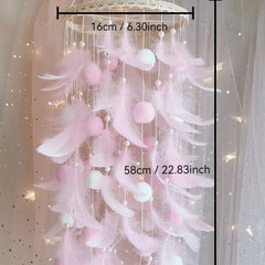 colourful dreamcatcher wind chime hanging decor