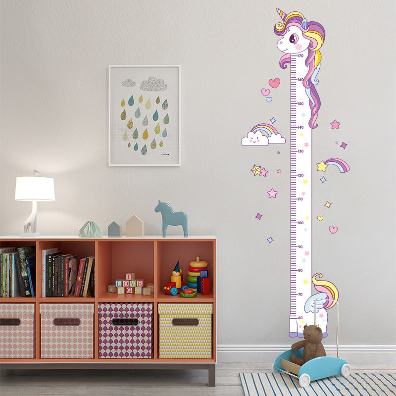 Durable vinyl unicorn height measuring chart