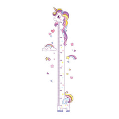 Close-up of peel-and-stick height chart material