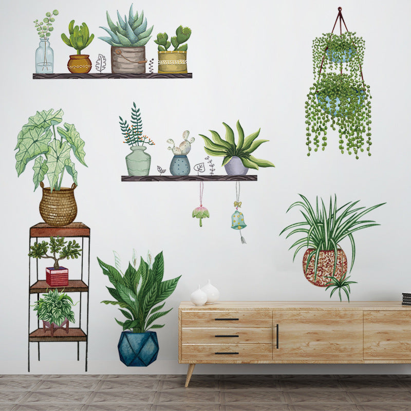 Fresh Green Plant Wall Sticker Design 2