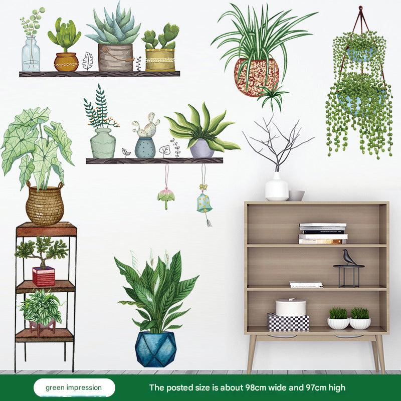 Fresh Green Plant Wall Sticker Design 6