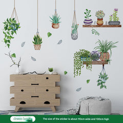 Fresh Green Plant Wall Sticker Design 7