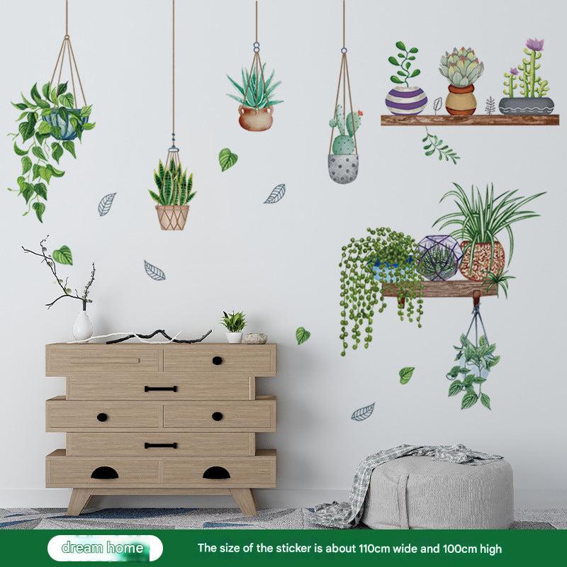 Fresh Green Plant Wall Sticker Design 7