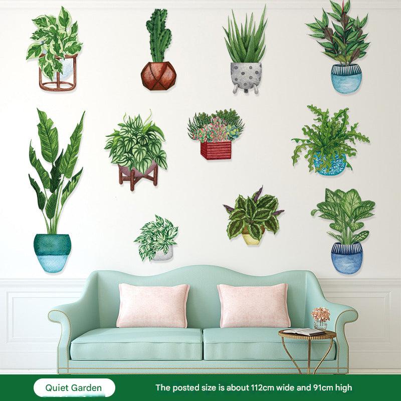 Fresh Green Plant Wall Sticker Design 8
