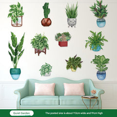 Fresh Green Plant Wall Sticker Design 8