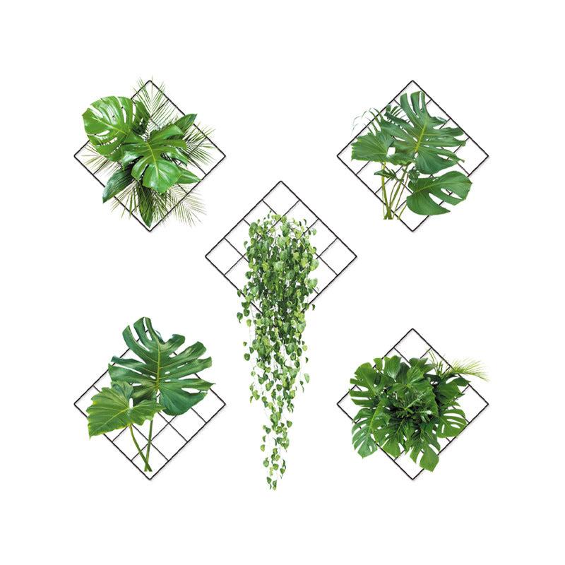 Decorative green plant hanging basket on balcony