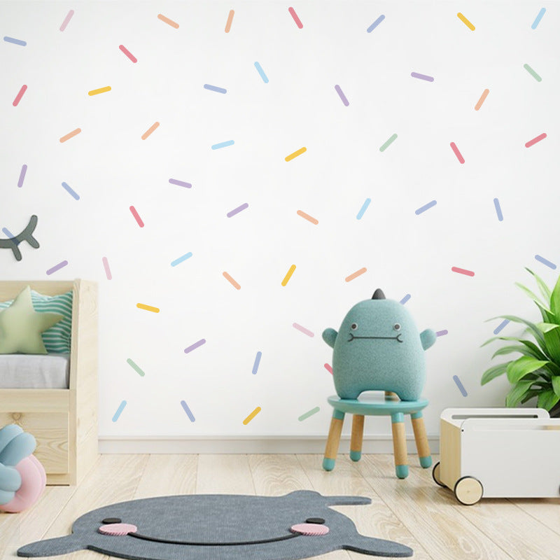 Self-adhesive decorative wall decal in children's room