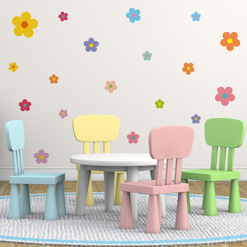 Colourful floral wall sticker design 2