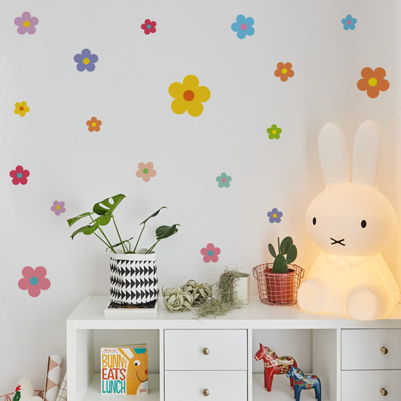 Colourful floral wall sticker design 4