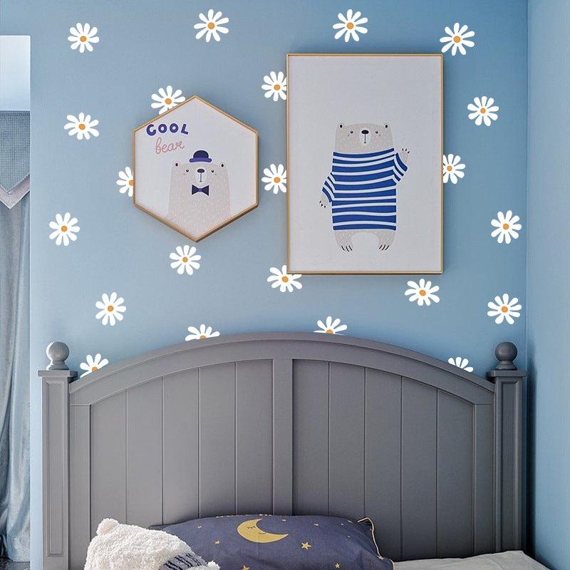 Decorative daisy wall stickers for playroom