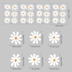 Creative arrangement of daisy wall décor in a child's room