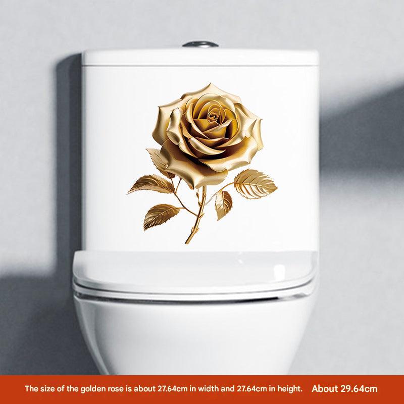 Gold rose wall sticker peel and stick process