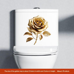 Gold rose wall sticker peel and stick process