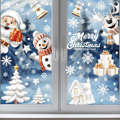 Bright and colourful snowman cling decoration