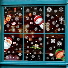 Decorative window snowflake decals for festive decor