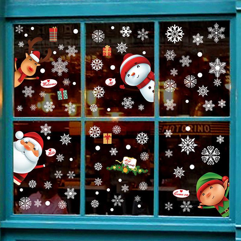Decorative window snowflake decals for festive decor
