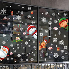 Elegant snowflake window stickers for holiday spirit