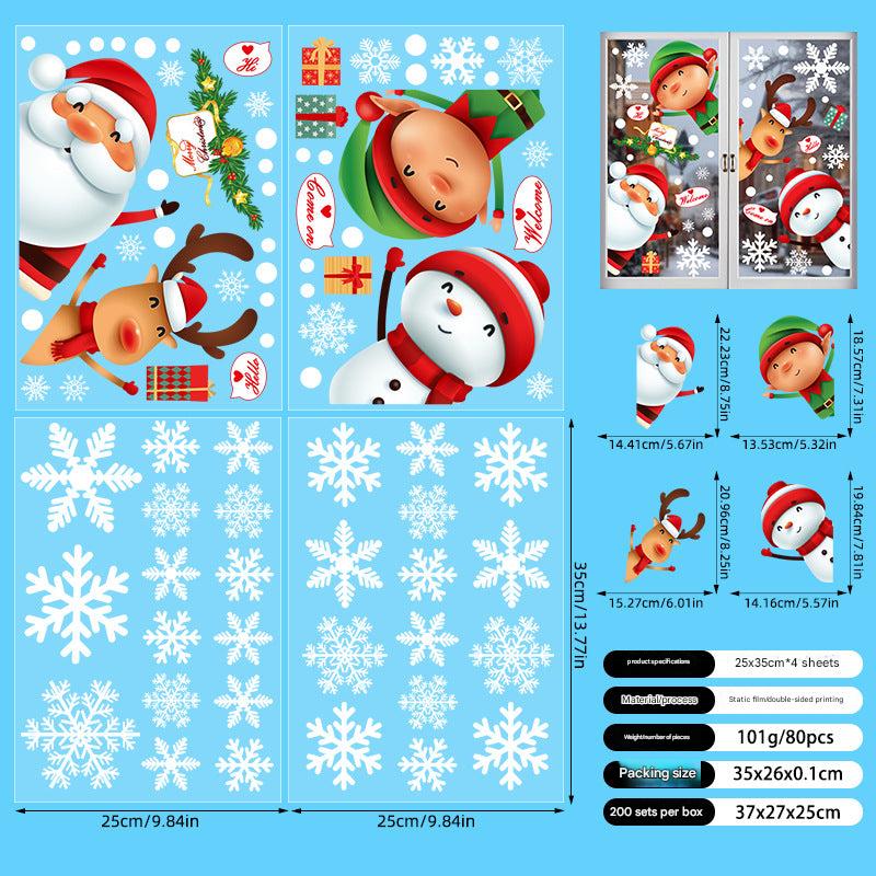 Charming window decals for winter celebrations