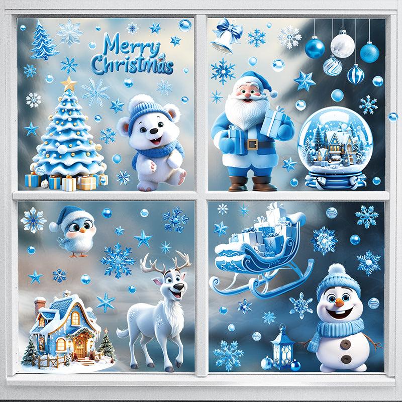Double-sided snowman window decoration