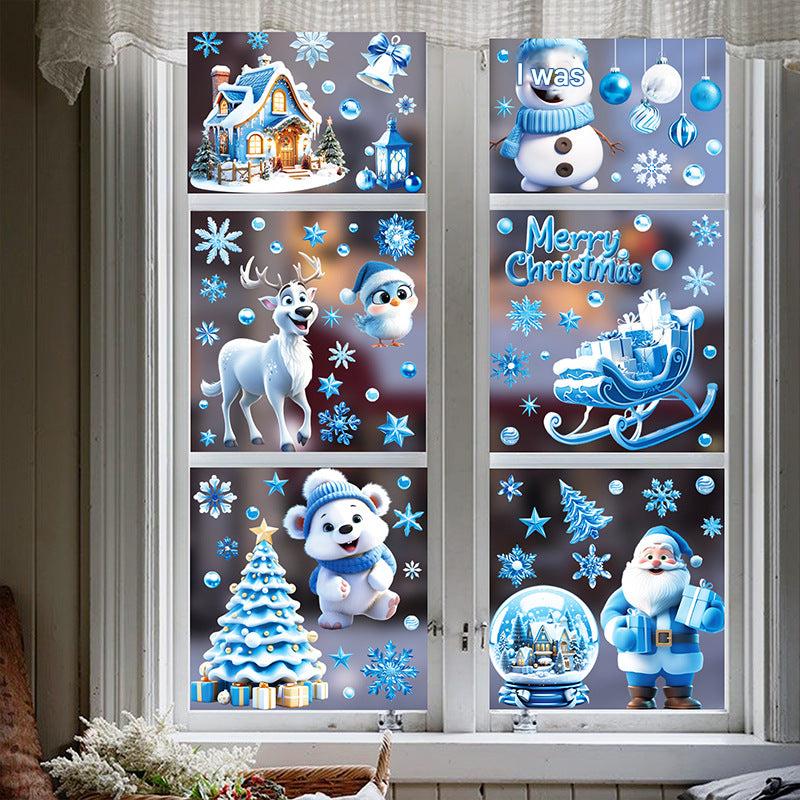 Whimsical snowman decorations for windows
