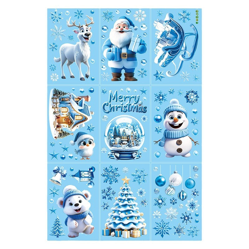 Holiday snowman static cling sticker