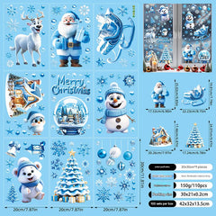 Festive snowman design on glass window