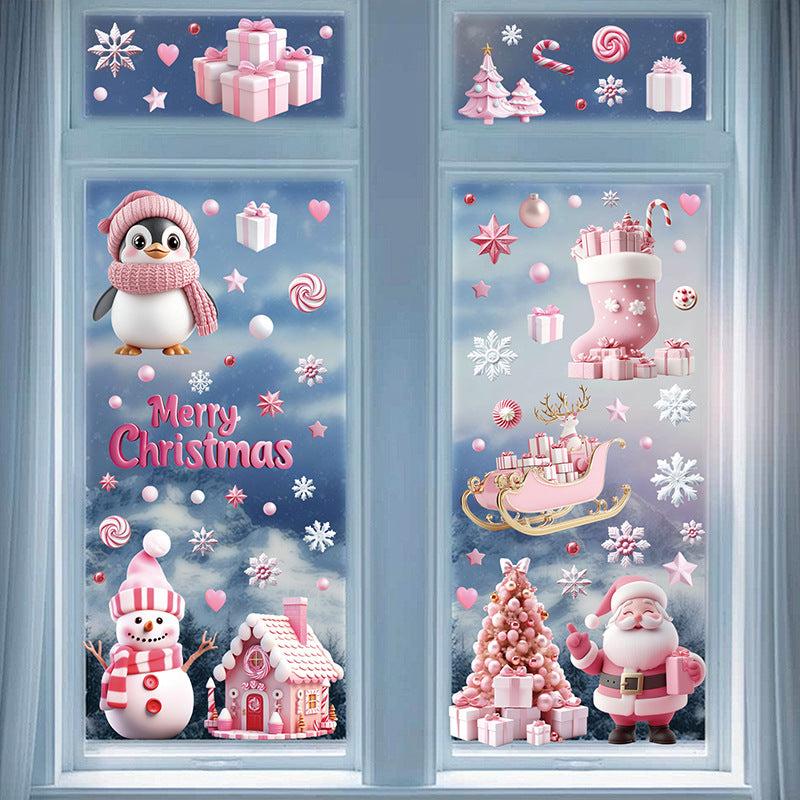 Home decorated with Christmas cling decals