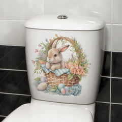 self-adhesive vinyl Easter decoration for toilet