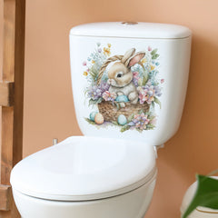 cute design of Easter Bunny toilet sticker
