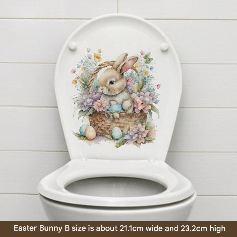 vibrant Easter decor for the bathroom