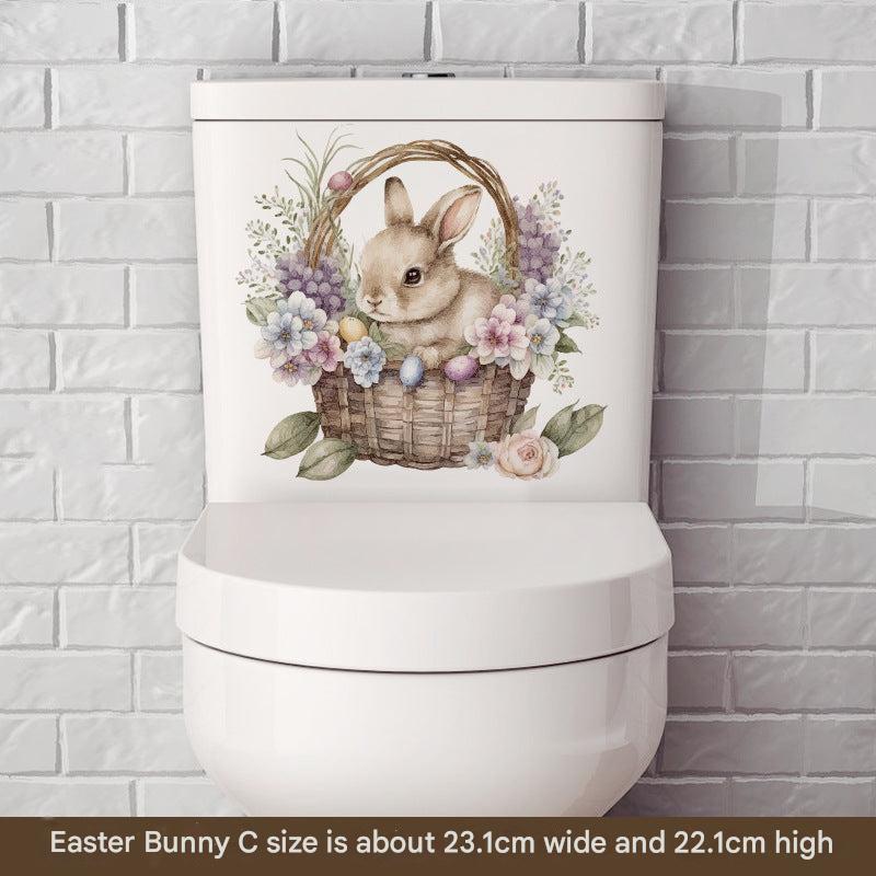 removable vinyl sticker for festive toilet