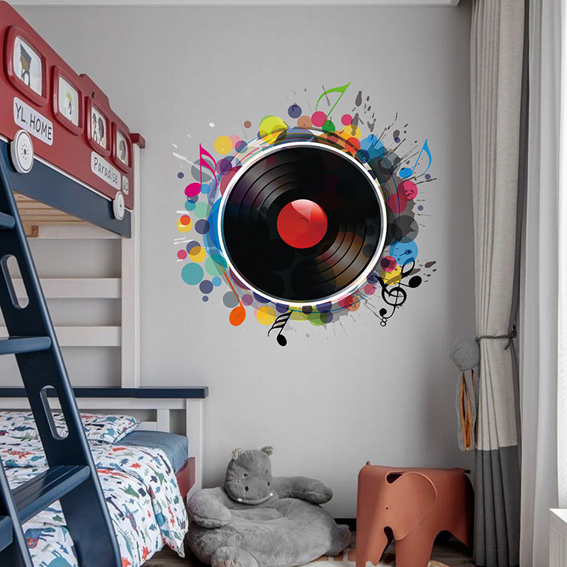 Close-up of removable wall sticker detail