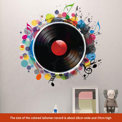 Artistic vinyl wall stickers on a bedroom wall