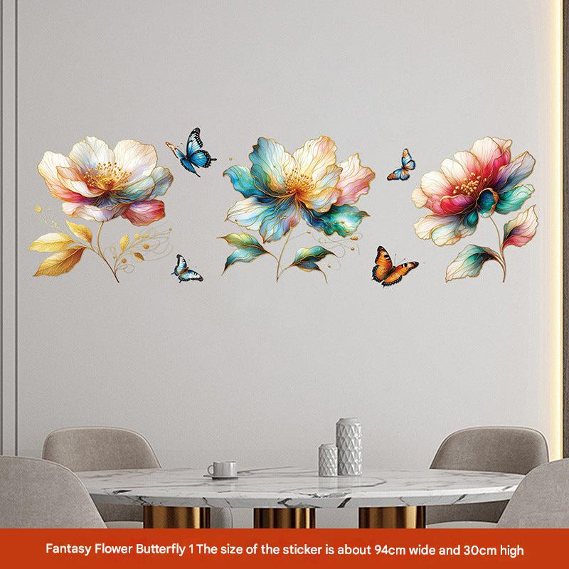 Image of colourful floral wall sticker design 6
