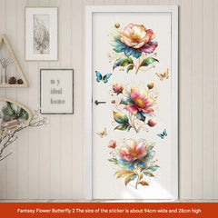 Image of colourful floral wall sticker design 7