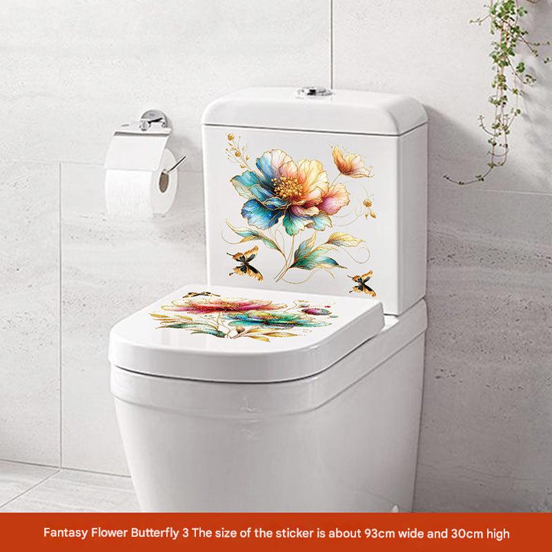 Image of colourful floral wall sticker design 8