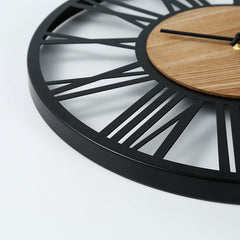 Side view of the Nordic Iron Wall Clock on a wall